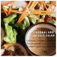 The pic from them menu of the amazing salad I had. at Man & The Figs in Bangkok