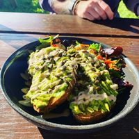Smashed avo   at Paseyo in Mullumbimby