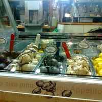 Mango Sorbet, Almonds (Almond-based) Ice-Cream and Oreo Cookies, Snickers Snack and Chocolate Soy-based Ice-Creams. at Grande Italia in Rehovot