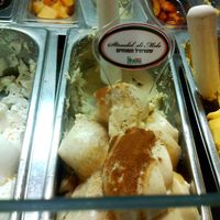 A Soy-based Apfel Strudel with Cinnamon Ice-Cream. at Grande Italia in Rehovot