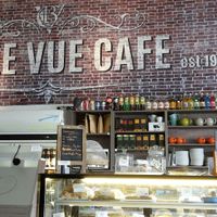Vegan sweets in glass cabinet, kombucha drinks, etc at Belle Vue Cafe in Warwick