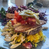 Benny Mac Loco Moco at Choice Health Bar in Paia