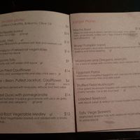 Menu at Yesterday's Jam in Port Macquarie