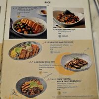 Vegan clearly maked on menu at On the Table in Bangkok