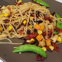 Spicy Noodles with vegetables (about 120 thb, vegan) at On the Table in Bangkok