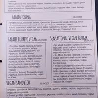 Here is the whole vegan menu at King's Caffe in Malinska