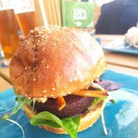 Garden Gourmet vegan burger (delicious) at King's Caffe in Malinska