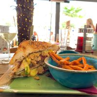Vegan sandwich tripleta at King's Caffe in Malinska