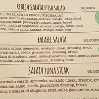 Mene for vegan and vegetarian options at King's Caffe in Malinska