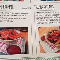 Mene for vegan and vegetarian options at King's Caffe in Malinska
