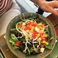 small colourful salad, probably vegan  at King's Caffe in Malinska