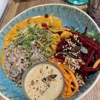 Ragout mit Pilzen, Buchweizen und Salat, vegan   at My Secret Garden Cafe in Vienna