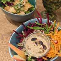 Salad and tofu at My Secret Garden Cafe in Vienna