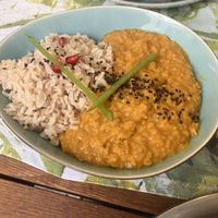 Vegan dahl   at My Secret Garden Cafe in Vienna