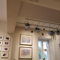 Art inside the cafe at My Secret Garden Cafe in Vienna