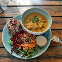 Peanut curry, very delicious :) at My Secret Garden Cafe in Vienna