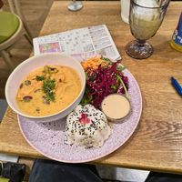 Indian sweet potato curry at My Secret Garden Cafe in Vienna