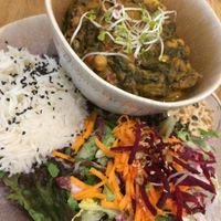 Vegan and gluten-free curry at My Secret Garden Cafe in Vienna