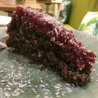 Cake with poppyseeds and nuts (not vegan) at My Secret Garden Cafe in Vienna