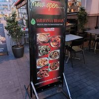 Outdoor area of the restaurant at Saravana Bhavan in Brussels