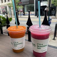 Glow & pitaya smoothies,   at Rio Fresh Cafe in Columbus