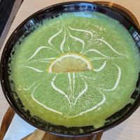 Spinach soup at bistro ZDRAVO in Sarajevo