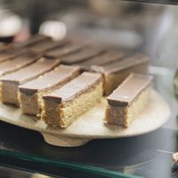 Peanut butter bars at bistro ZDRAVO in Sarajevo
