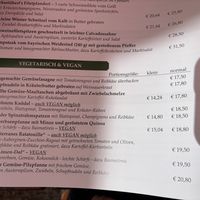 Menu (May 2026)  at Bräustüberl Schloss in Seefeld