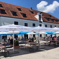 Terrasse  at Bräustüberl Schloss in Seefeld