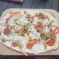 Vegan Peperoni Flammkuchen at Le Feu in Quedlinburg