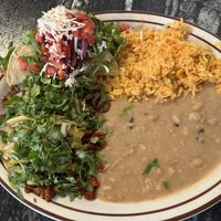 Three taco plate (hard and soft)   at Borreguitas in Pomona