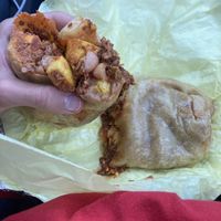 Chorizo con Huevo breakfast, in a burrito $9.99, super filling I could only eat half of it   at Borreguitas in Pomona