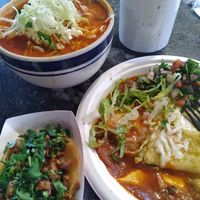 Pozole, tacos, enchiladas, abuelitas hot chocolate at Borreguitas in Pomona