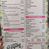 Menu (Feb 2025) at Borreguitas in Pomona