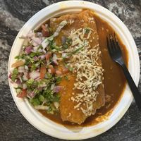 Wet burrito al pastor w/red sauce  at Borreguitas in Pomona