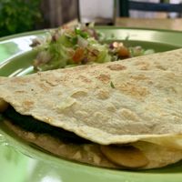 Vegan Quesadilla with Spinach and Mushroom 😋  at Borreguitas in Pomona