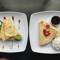 Savoury and sweet vegan crepes  at Crepe Escape in Picton