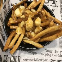 Poutine with vegan chao cheese  at The Works in Niagara Falls