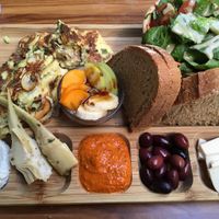 One of the breakfasts  at I'm Here Because of my Wife - Ani Po Biglal Ishti - אני פה בגלל אשתי in Jerusalem