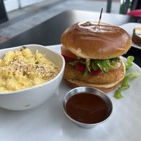 Southwest chicken Sammy & Mac & cheese!  at Veggie Grill by Next Level in El Segundo