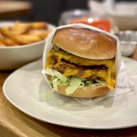 The Double Burger  at Veggie Grill by Next Level in El Segundo