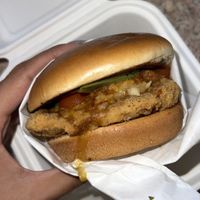 pesto parm chicken sandwich  at Veggie Grill by Next Level in El Segundo