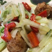 Lotus root and veggie  at Pure Lotus in Yangshuo