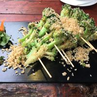 brocoli skewers at Pure Lotus in Yangshuo