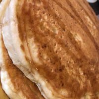 Vegan old fashioned pancakes  at Batter Up Pancakes in Fresno