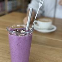 Delicious very smoothie at Vegan Space in Seoul