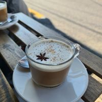 pumpkin spice latte (oatly) at Vegan Space in Seoul