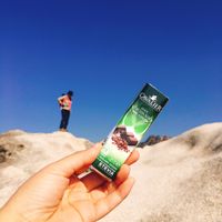 One of the best vegan chocolate. It hikes mountain with me! =) at Vegan Space in Seoul