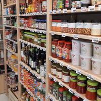Inside the shop  at Vegan Space in Seoul