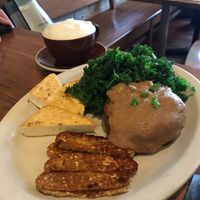 The big day made vegan with soy capp at Green Bean in Northampton